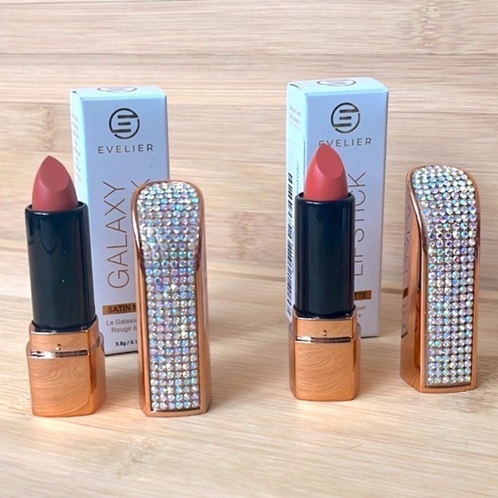 Brand New Set of 2 Galaxy Lipsticks Matte Moisturizing Plush All Day Coverage